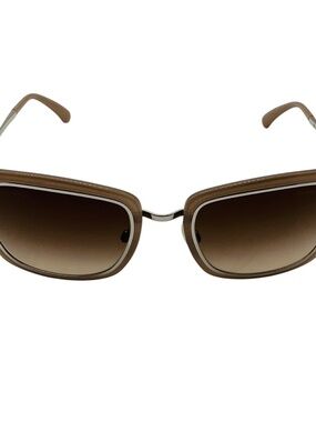 CHANEL TAUPE / BROWN GRADIENT LENS SQUARE CATEYE SUNGLASSES